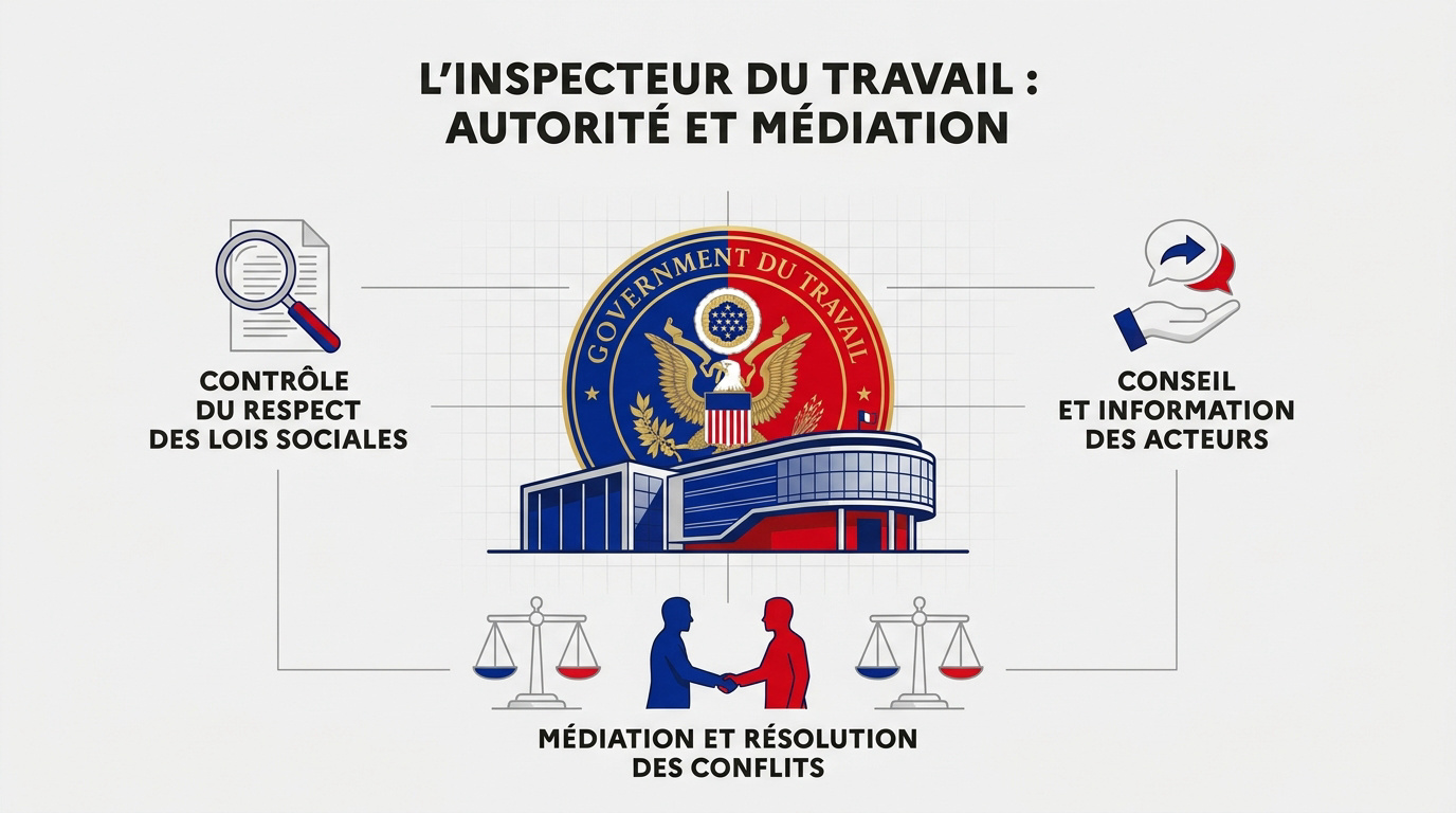 Inspecteur du travail en mission de médiation et de contrôle en entreprise